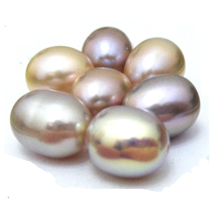Natural Colours 8-9mm Half Drilled Drop Single Pearls